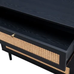 Kubu Rattan 3 Drawer Chest - Black -Famous Furniture Store 13633730 1234974679503519