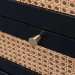 Kubu Rattan 2 Drawer Side Table - Black -Famous Furniture Store 13633731 1164974471828717