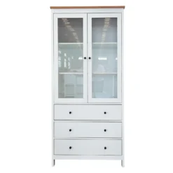 Ren Tall Storage Cabinet - White -Famous Furniture Store 13633740 9754975449707727