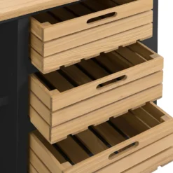 Ashstead Small Sideboard - Oak & Charcoal -Famous Furniture Store 13642198 1114953455761569