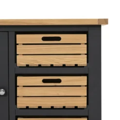 Ashstead Small Sideboard - Oak & Charcoal -Famous Furniture Store 13642198 5435045743943721