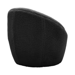 Bernie Boucle Chunky Tub Chair - Black -Famous Furniture Store 13644161 1124997056857576