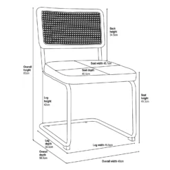 Rory Rattan Back Dining Chair - Set Of 2 - Tan -Famous Furniture Store 13644184 1235021841116262