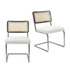 Rory Rattan Back Dining Chair - Set Of 2 - Cream -Famous Furniture Store 13644185 8184997056564677