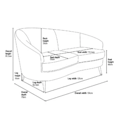 Lucie Asymmetric 2 Seater Sofa - Midnight -Famous Furniture Store 13644192 1345020302195714