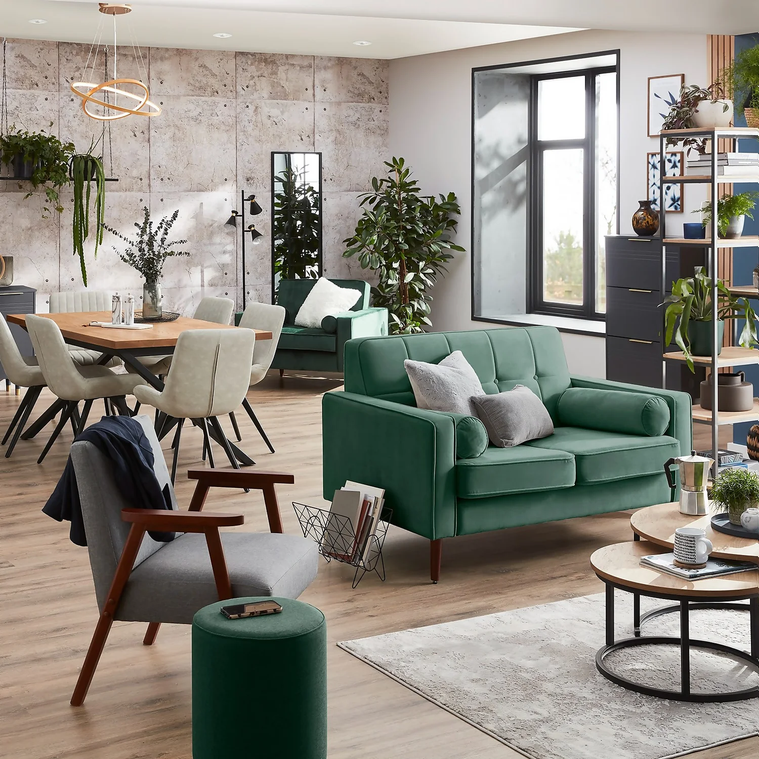 Draper Velvet 2 Seater Sofa In A Box - Green 5 Draper Velvet 2 Seater Sofa In A Box - Green - Image 3