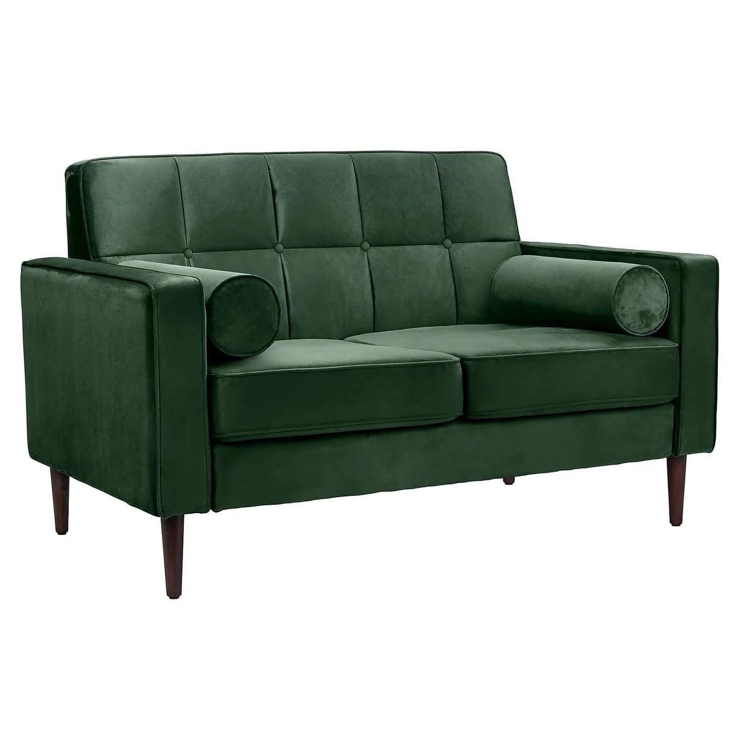Draper Velvet 2 Seater Sofa In A Box - Green 3 Draper Velvet 2 Seater Sofa In A Box - Green