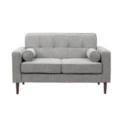 Draper Woven Fabric 2 Seater Sofa In A Box - Grey -Famous Furniture Store 13646006 6504978299647154