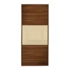 Linear Sliding Wardrobe Door 3 Panel Walnut / Cream Glass With Walnut Frame (W)762mm -Famous Furniture Store 13660787 6054969757604045