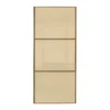 Linear Sliding Wardrobe Door 3 Panel Cream Glass With Windsor Oak Frame (W)762mm -Famous Furniture Store 13660792 1424969757567466