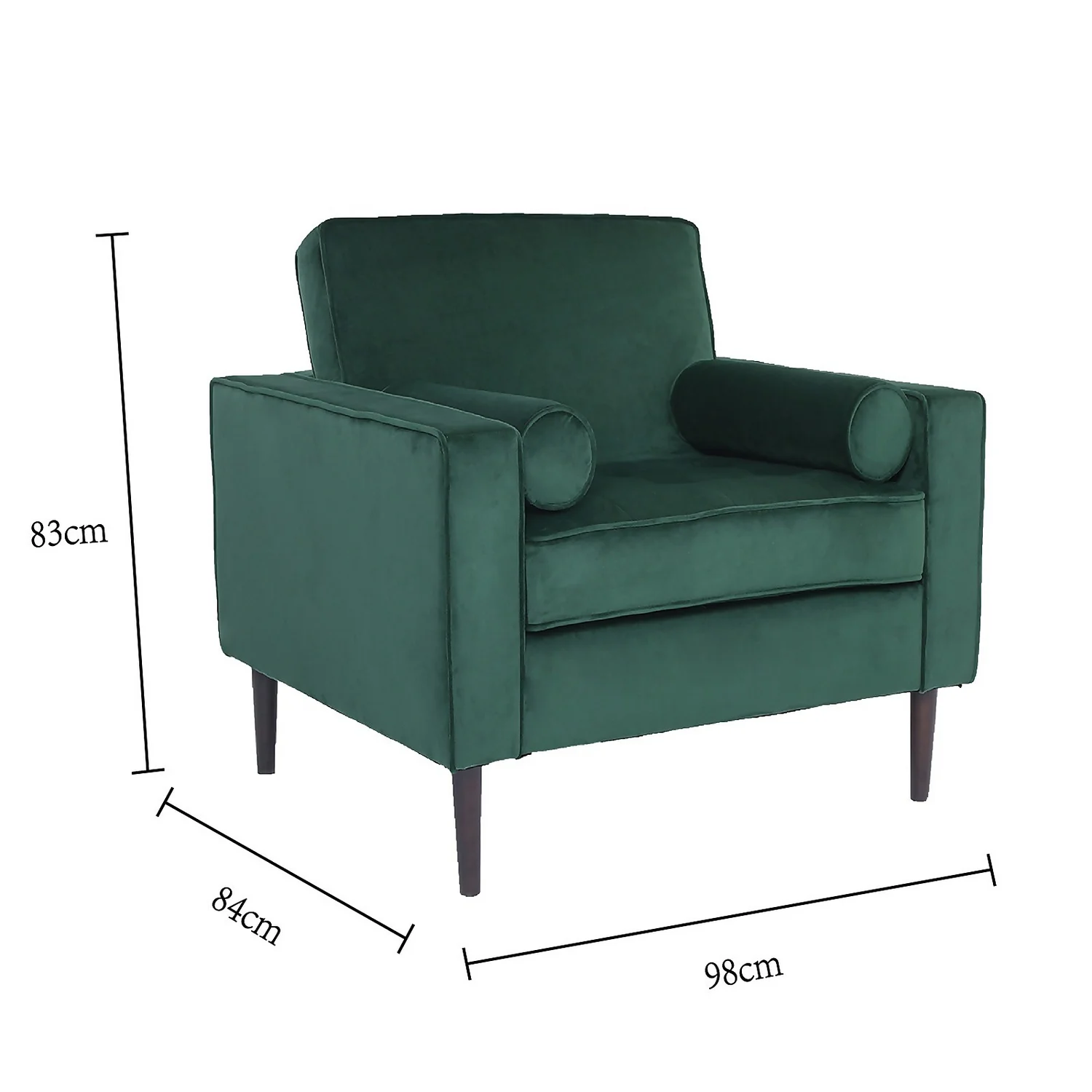 Merlin Velvet Armchair - Emerald 11 Merlin Velvet Armchair - Emerald - Image 9