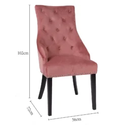 Annabelle Velvet Chairs - Set Of 2 - Rose 17 Annabelle Velvet Chairs - Set Of 2 - Rose -Famous Furniture Store 13667707 1454964355085065