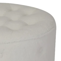Betty Boucle Button Ottoman - Cream -Famous Furniture Store 13667712 1674964295478161