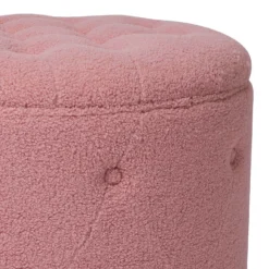 Betty Boucle Button Ottoman - Rose -Famous Furniture Store 13667713 1244964295705537
