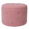 Betty Boucle Button Ottoman - Rose -Famous Furniture Store 13667713 1634964295590571