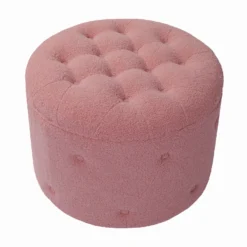Betty Boucle Button Ottoman - Rose -Famous Furniture Store 13667713 1794964295664914