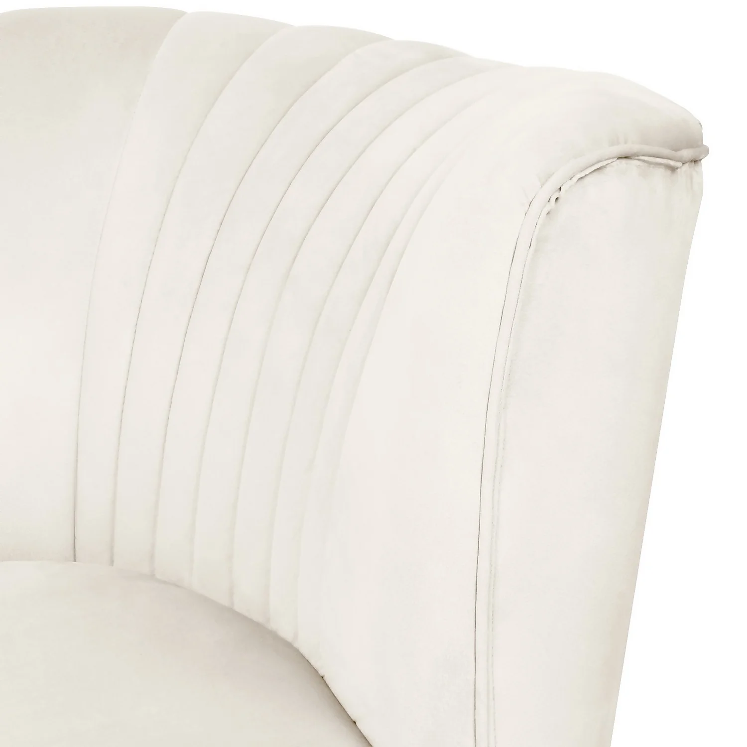 Gigi Velvet Chaise Longue - Cream 7 Gigi Velvet Chaise Longue - Cream - Image 5
