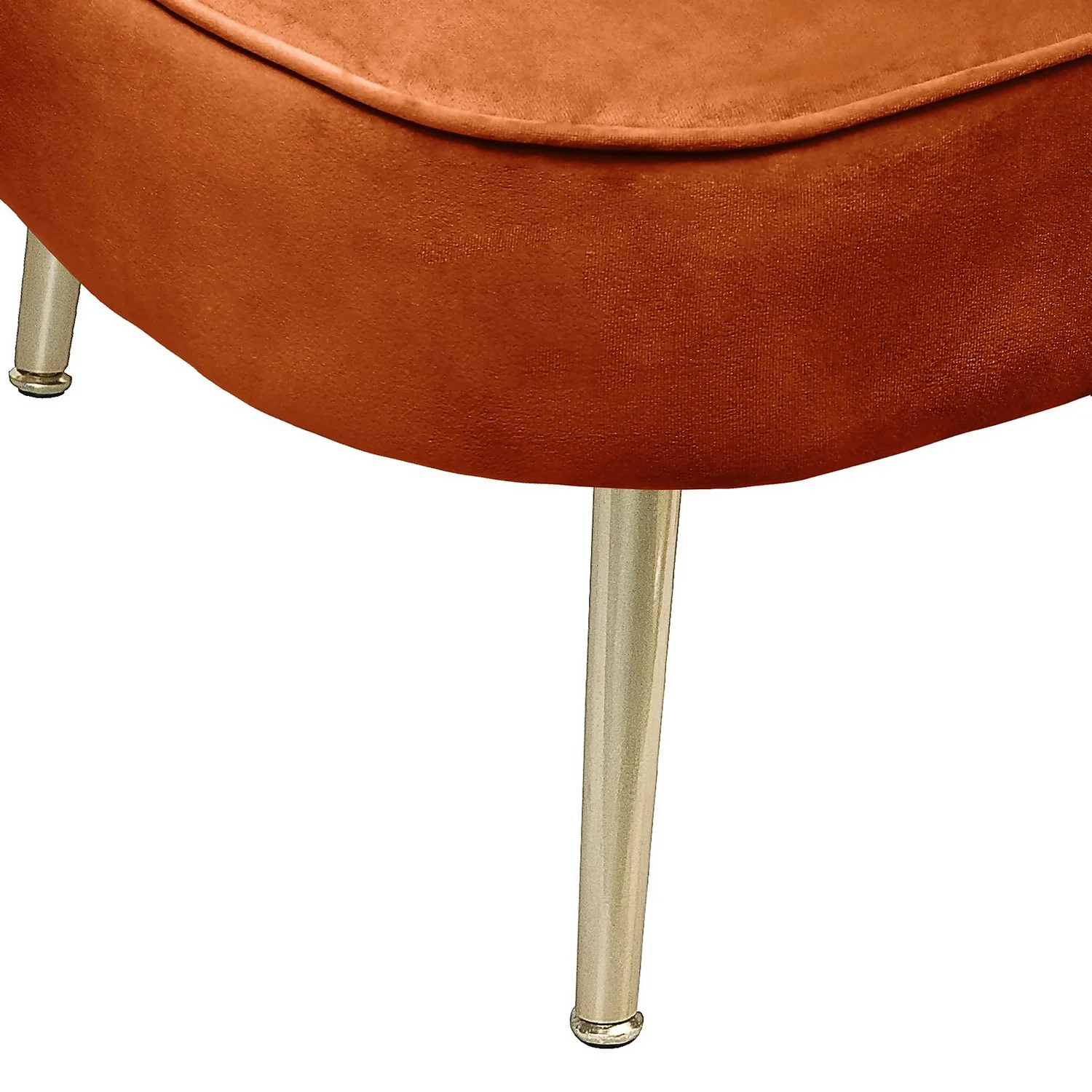 Gigi Velvet Chaise Longue - Tangerine 9 Gigi Velvet Chaise Longue - Tangerine - Image 7