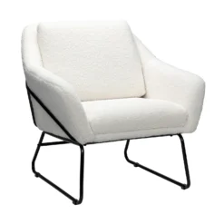 Evelyn Metal Frame Chair - Boucle