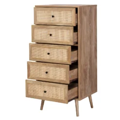 Kubu Rattan 5 Drawer Tallboy -Famous Furniture Store 13951720 4065019090048294