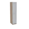 House Beautiful Realm Single Wardrobe, Oak Effect Carcass - White Shaker Door (W) 450mm X (H) 2196mm