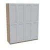 House Beautiful Realm Quad Wardrobe, Oak Effect Carcass - White Shaker Doors (W) 1800mm X (H) 2196mm -Famous Furniture Store 13999736 3905005575637530