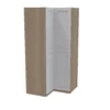House Beautiful Realm Corner Wardrobe, Oak Effect Carcass - White Shaker Doors (W) 1053mm X (H) 2196mm -Famous Furniture Store 13999750 4355005574732583
