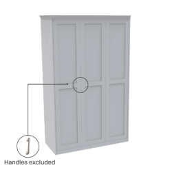 House Beautiful Realm Fitted Look Triple Wardrobe, Oak Effect Carcass - White Shaker Doors (W) 1451mm X (H) 2256mm -Famous Furniture Store 13999782 1145005586371908