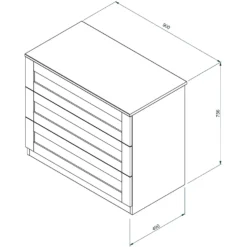 House Beautiful Realm Wide Chest Of Drawers - White Shaker (W) 900mm X (H) 756mm -Famous Furniture Store 13999806 1485005576232628