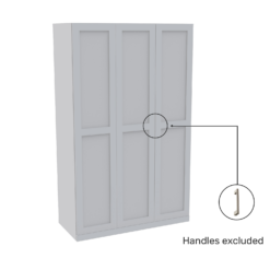 House Beautiful Realm Triple Wardrobe, White Carcass - White Shaker Doors (W) 1350mm X (H) 2196mm -Famous Furniture Store 13999842 1985005576625508