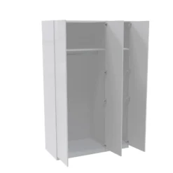 House Beautiful Honest Triple Wardrobe, White Carcass - Gloss White Slab Doors (W) 1350mm X (H) 2196mm -Famous Furniture Store 13999848 1665005576894104