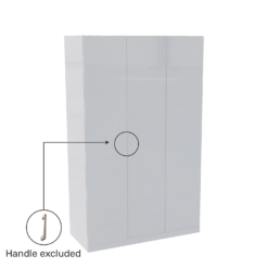 House Beautiful Honest Triple Wardrobe, White Carcass - Gloss White Slab Doors (W) 1350mm X (H) 2196mm -Famous Furniture Store 13999848 1835005577031915
