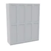 House Beautiful Realm Quad Wardrobe, White Carcass - White Shaker Doors (W) 1800mm X (H) 2196mm