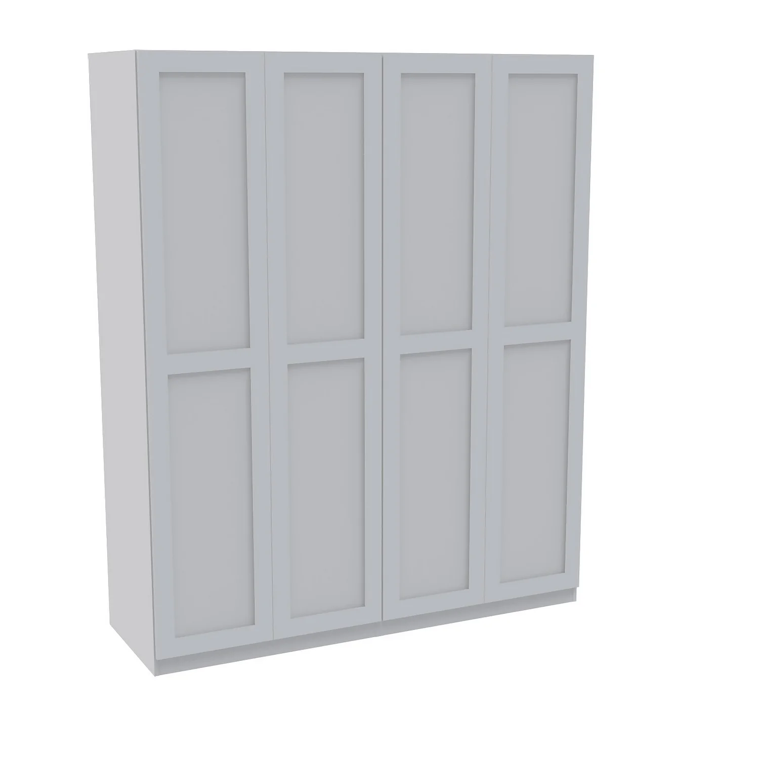 House Beautiful Realm Quad Wardrobe, White Carcass - White Shaker Doors (W) 1800mm X (H) 2196mm 3 House Beautiful Realm Quad Wardrobe, White Carcass - White Shaker Doors (W) 1800mm X (H) 2196mm