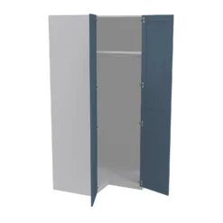 House Beautiful Realm Corner Wardrobe, White Carcass - Navy Blue Shaker Doors (W) 1053mm X (H) 2196mm 7 House Beautiful Realm Corner Wardrobe, White Carcass - Navy Blue Shaker Doors (W) 1053mm X (H) 2196mm -Famous Furniture Store 13999861 1695007592607340