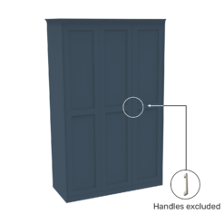 House Beautiful Realm Fitted Look Triple Wardrobe, White Carcass - Navy Blue Shaker Doors (W) 1451mm X (H) 2256mm 9 House Beautiful Realm Fitted Look Triple Wardrobe, White Carcass - Navy Blue Shaker Doors (W) 1451mm X (H) 2256mm -Famous Furniture Store 13999886 2935005586164605