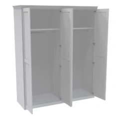 House Beautiful Realm Fitted Look Quad Wardrobe, White Carcass - White Shaker Doors (W) 1901mm X (H) 2256mm 9 House Beautiful Realm Fitted Look Quad Wardrobe, White Carcass - White Shaker Doors (W) 1901mm X (H) 2256mm -Famous Furniture Store 13999890 9355007395276916