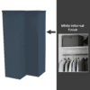 House Beautiful Realm Fitted Look Corner Wardrobe, White Carcass - Navy Blue Shaker Doors (W) 1103mm X (H) 2256mm -Famous Furniture Store 13999901 2035052690565908