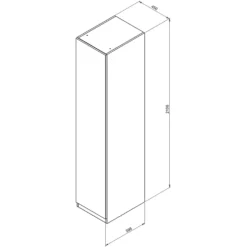 House Beautiful Escape Single Wardrobe, Grey Carcass - Gloss Grey Handleless Door (W) 450mm X (H) 2196mm -Famous Furniture Store 13999915 8265005572303453