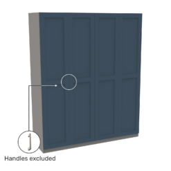 House Beautiful Realm Quad Wardrobe, Grey Carcass - Navy Blue Shaker Doors (W) 1800mm X (H) 2196mm -Famous Furniture Store 13999937 1775007369660912