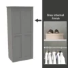 House Beautiful Realm Fitted Look Double Wardrobe, Grey Carcass - Grey Shaker Doors (W) 1001mm X (H) 2256mm 2 House Beautiful Realm Fitted Look Double Wardrobe, Grey Carcass - Grey Shaker Doors (W) 1001mm X (H) 2256mm -Famous Furniture Store 13999959 6975052687854736