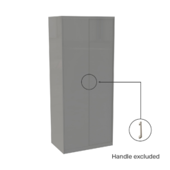 House Beautiful Honest Fitted Look Double Wardrobe, Grey Carcass - Gloss Grey Slab Doors (W) 940mm X (H) 2226mm -Famous Furniture Store 13999965 6275005577558706