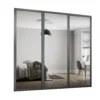 Shaker 3 Door Sliding Wardrobe Kit Mirror With Graphite Frame (W)2136 X (H)2260mm -Famous Furniture Store 14817127 1345059986250716